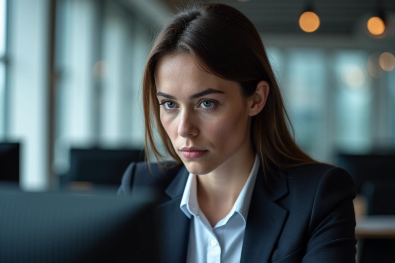 Verantwortliche Person bei der Arbeit